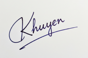 Mẫu chữ ký tên Khuyên số 1