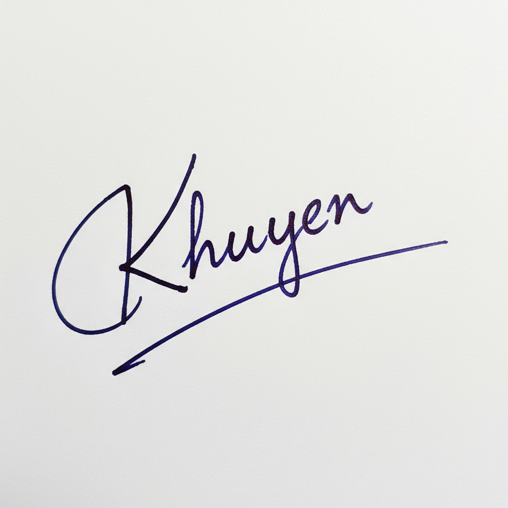 Mẫu chữ ký tên Khuyên số 1
