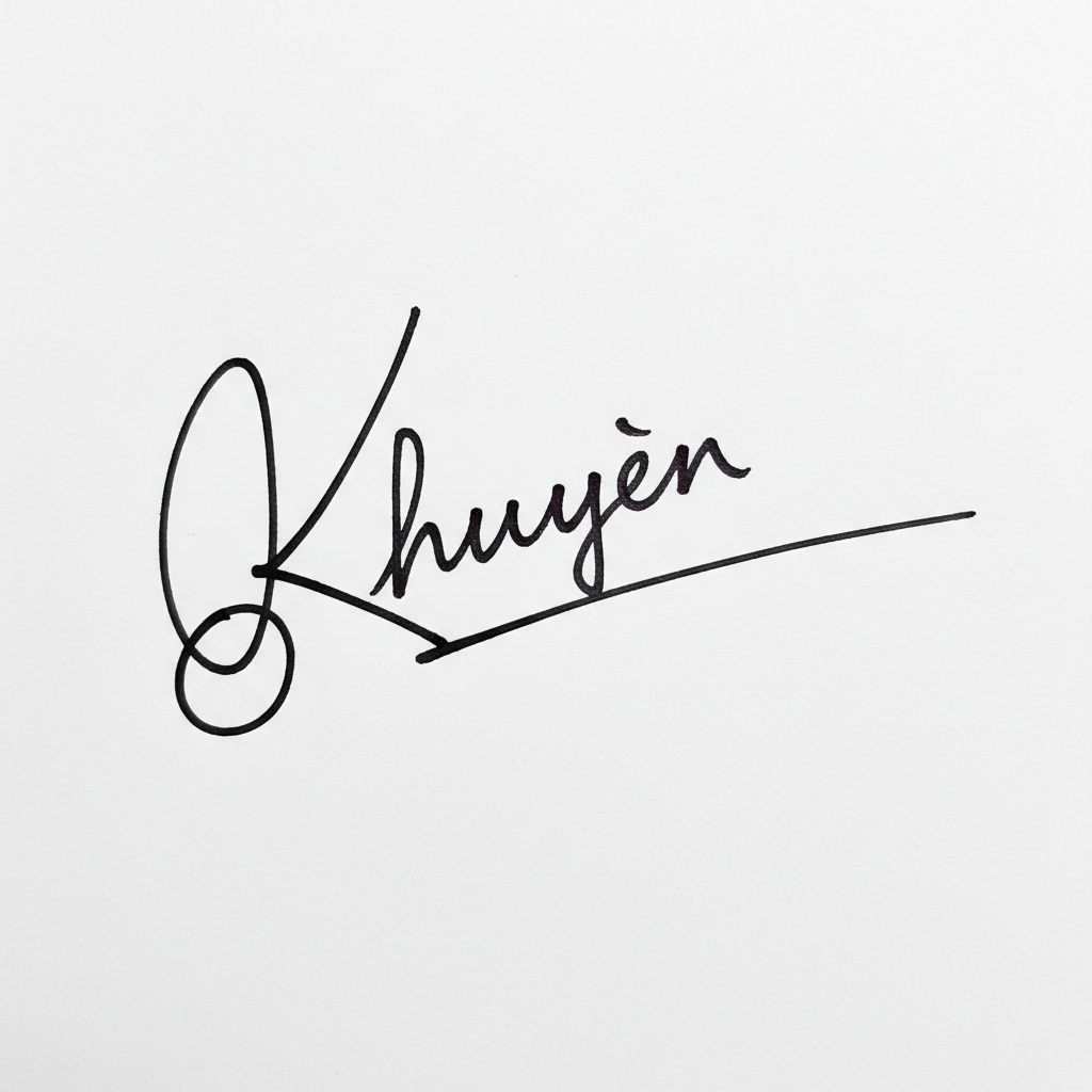 Mẫu chữ ký tên Khuyên số 2