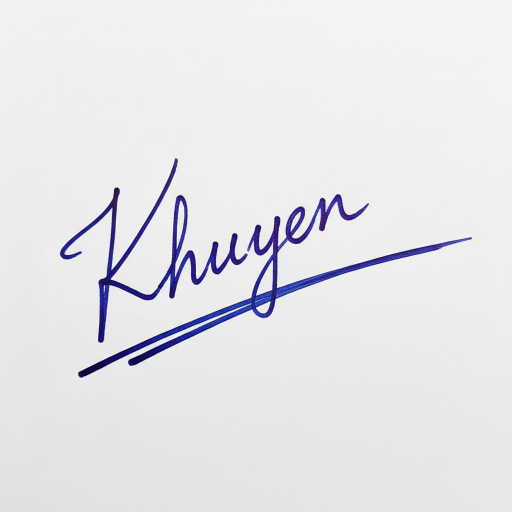 Mẫu chữ ký tên Khuyên số 3