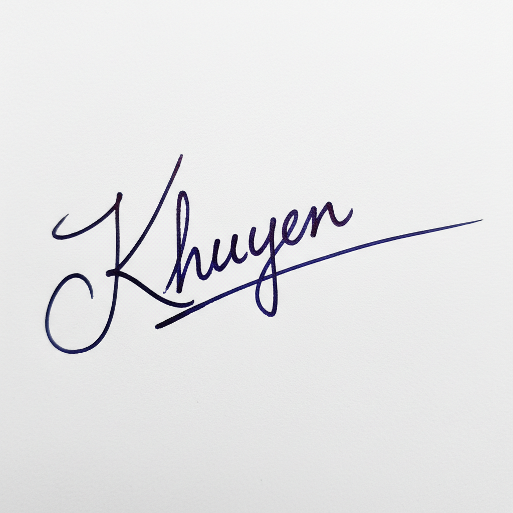 Mẫu chữ ký tên Khuyên số 4