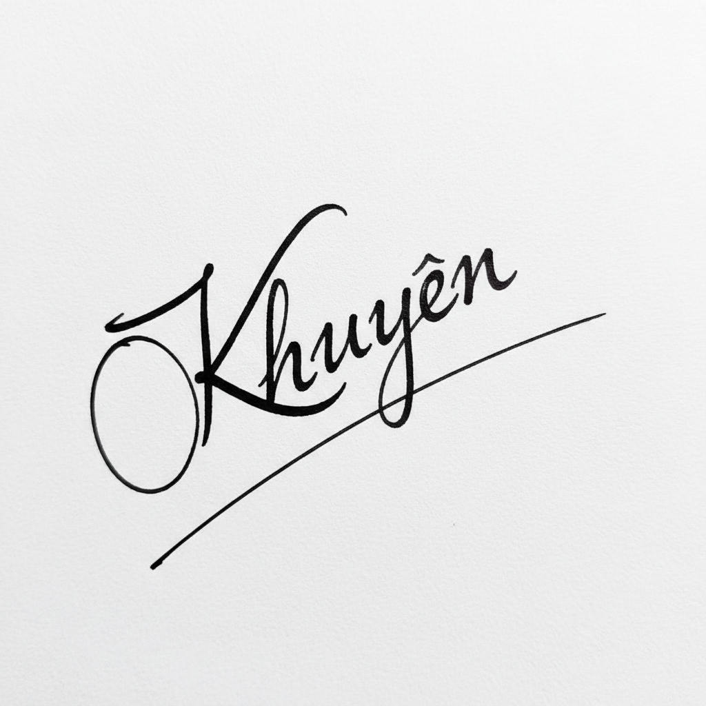 Mẫu chữ ký tên Khuyên số 5