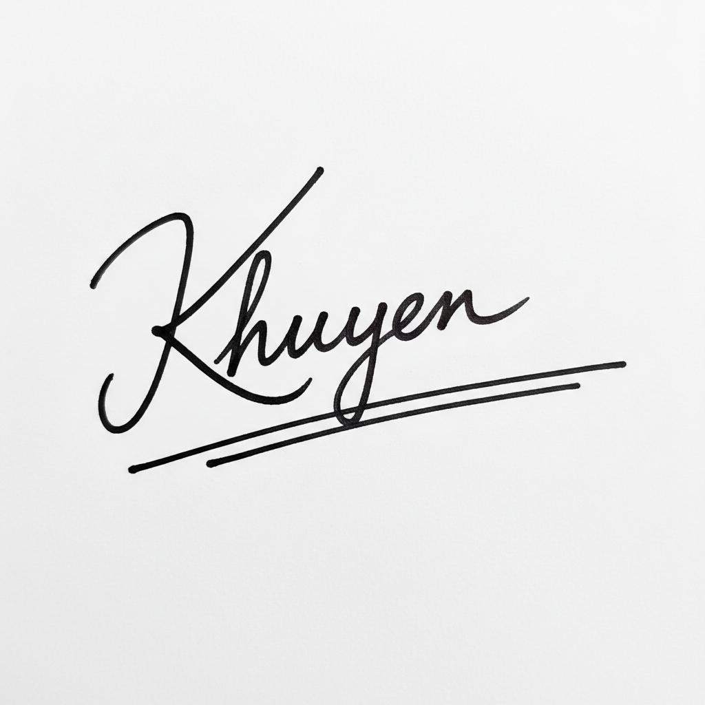 Mẫu chữ ký tên Khuyên số 7