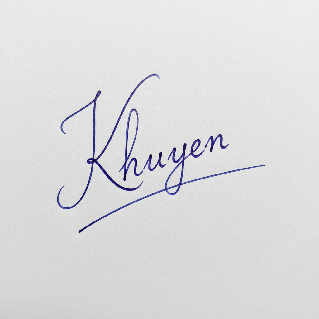 Mẫu chữ ký tên Khuyên số 8