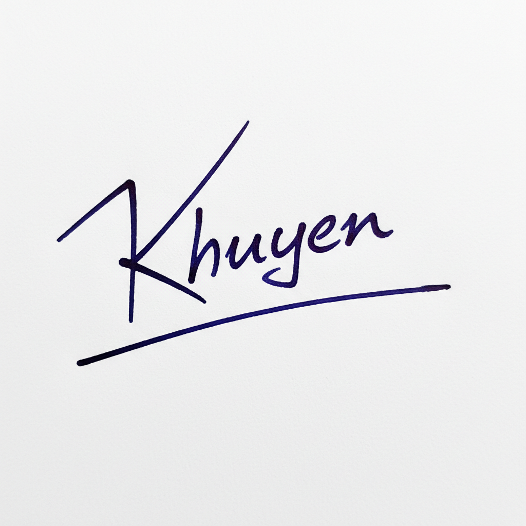 Mẫu chữ ký tên Khuyên số 9