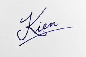 Mẫu chữ ký tên Kiên số 1