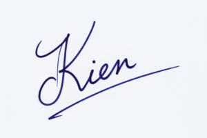 Mẫu chữ ký tên Kiên số 1