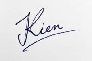 Mẫu chữ ký tên Kiên số 1