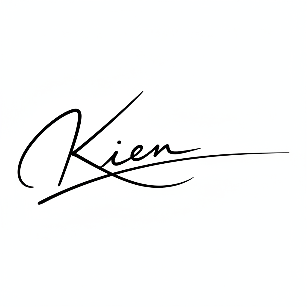 Mẫu chữ ký tên Kiên số 10