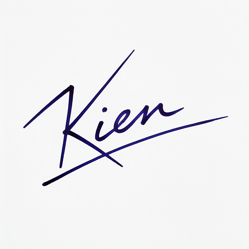 Mẫu chữ ký tên Kiên số 9