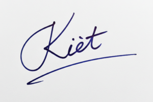 Mẫu chữ ký tên Kiệt số 1