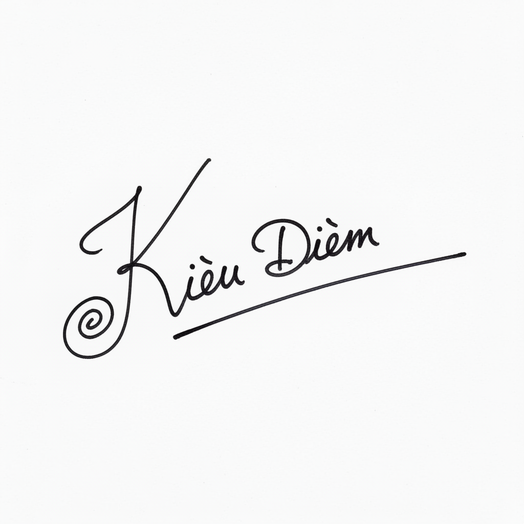Mẫu chữ ký tên Kiều Diễm số 2