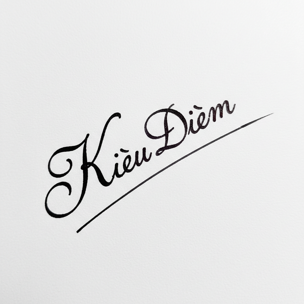 Mẫu chữ ký tên Kiều Diễm số 5