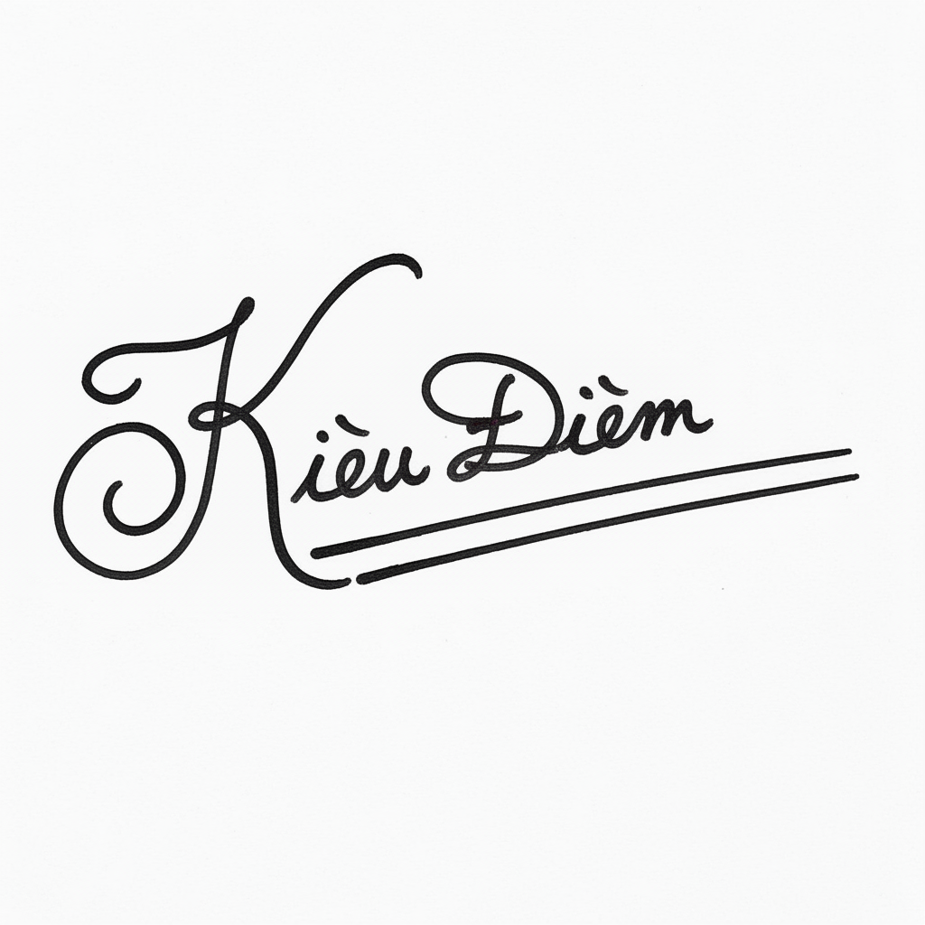 Mẫu chữ ký tên Kiều Diễm số 7
