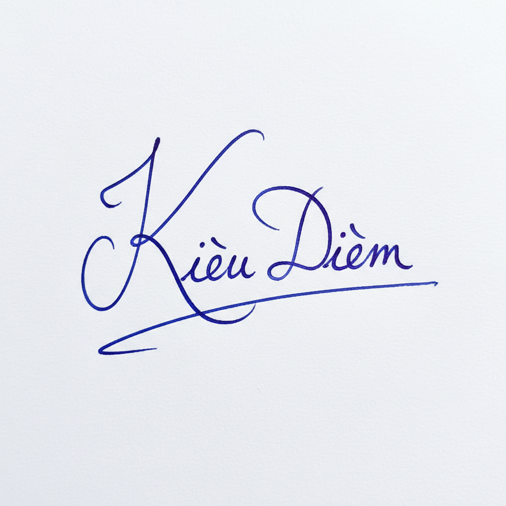 Mẫu chữ ký tên Kiều Diễm số 8