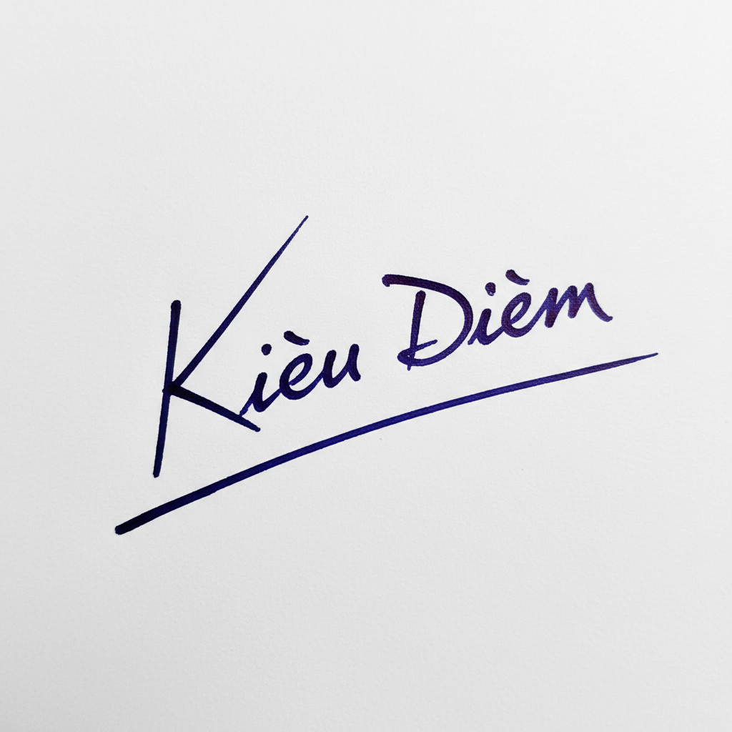 Mẫu chữ ký tên Kiều Diễm số 9