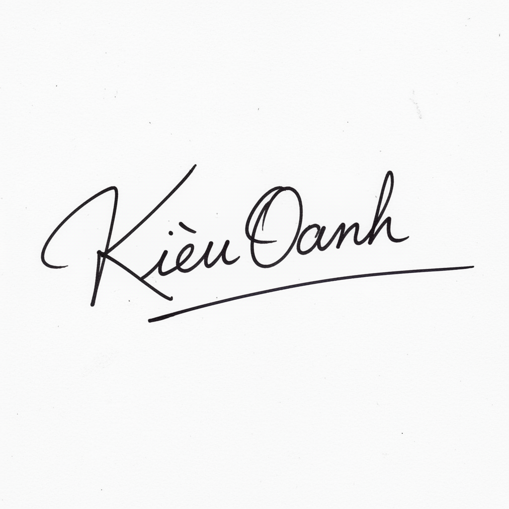 Mẫu chữ ký tên Kiều Oanh số 10