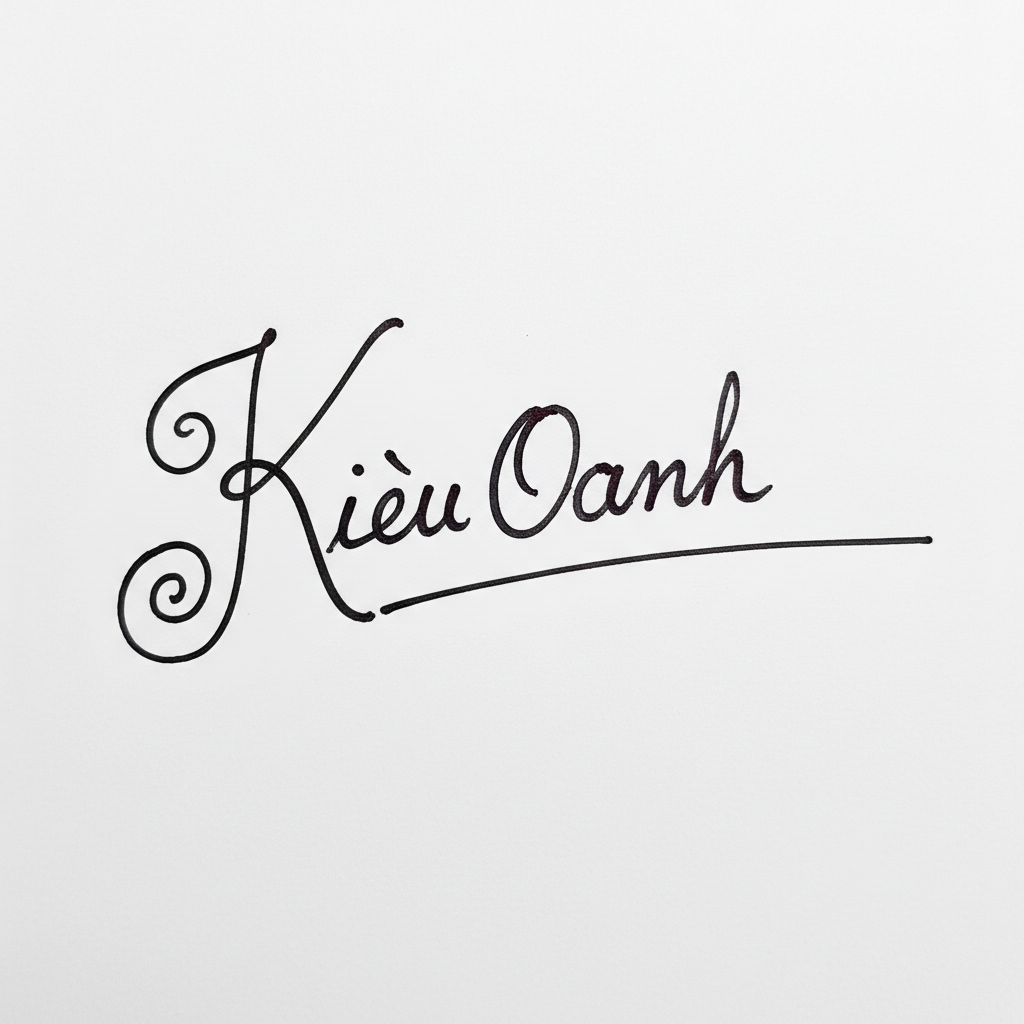 Mẫu chữ ký tên Kiều Oanh số 2