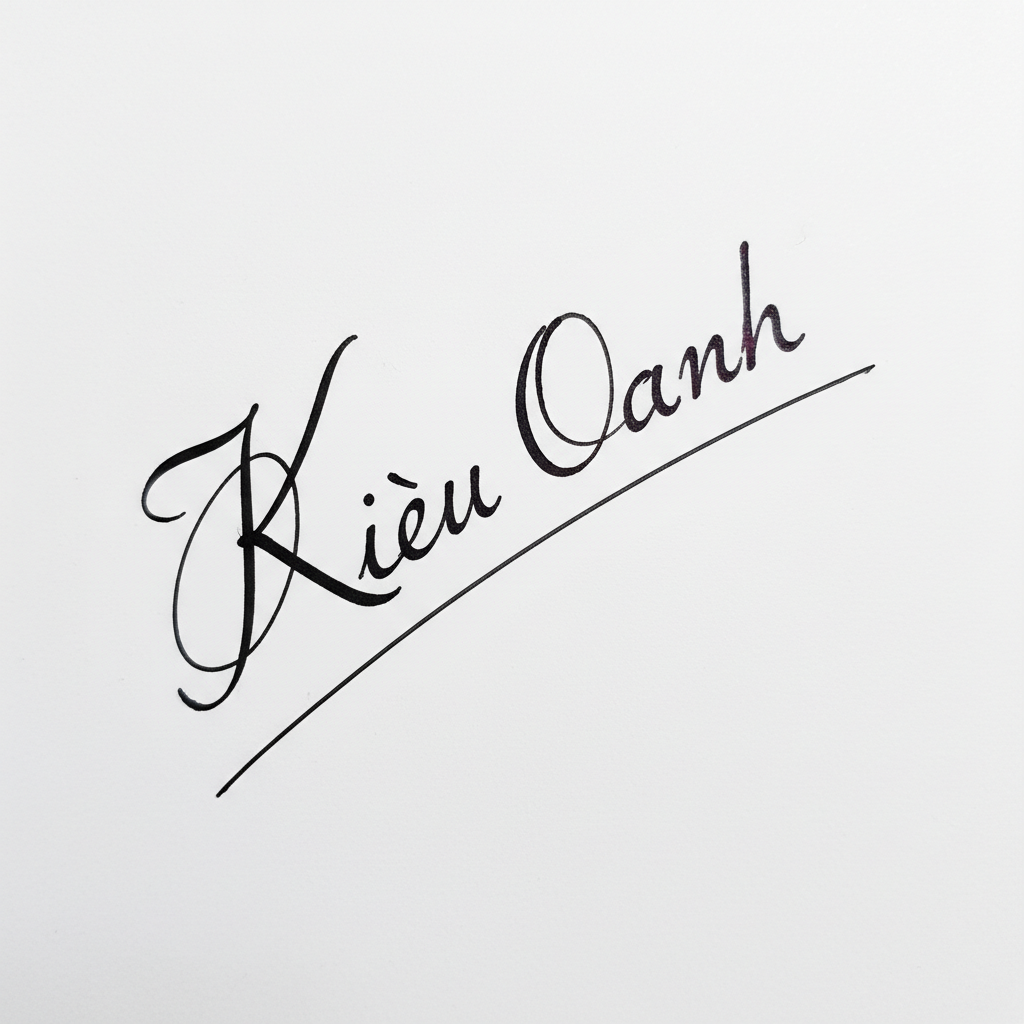 Mẫu chữ ký tên Kiều Oanh số 5