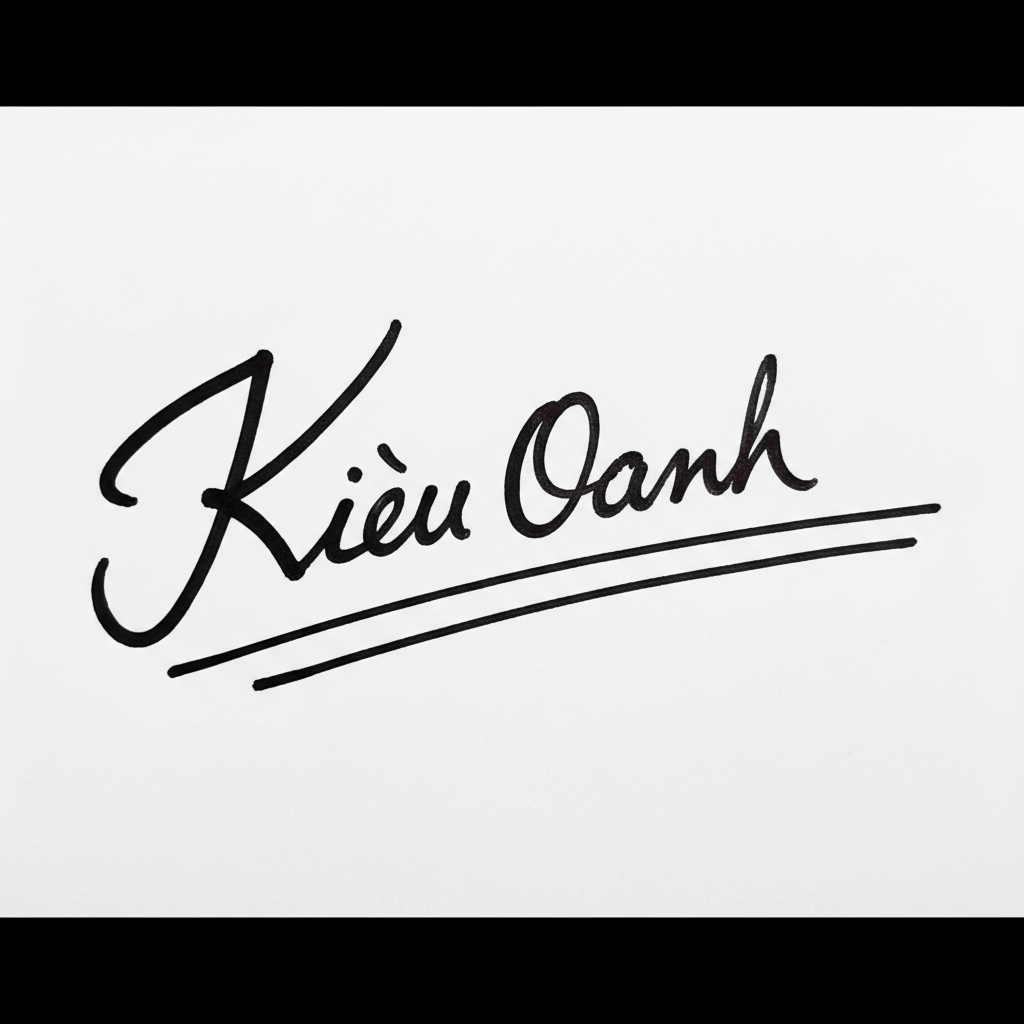 Mẫu chữ ký tên Kiều Oanh số 7