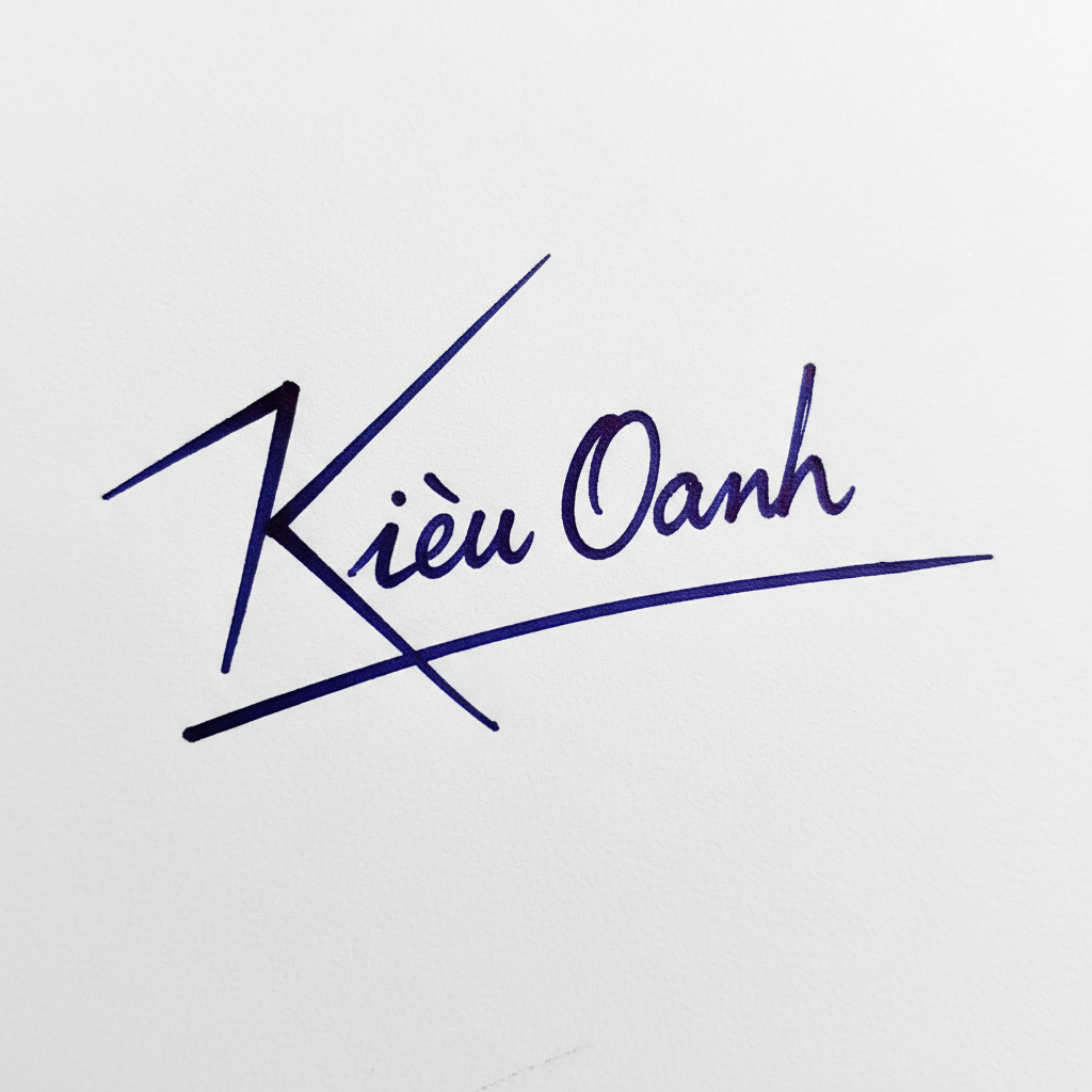 Mẫu chữ ký tên Kiều Oanh số 9