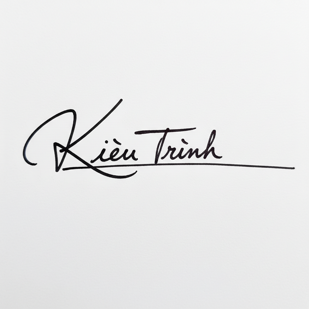 Mẫu chữ ký tên Kiều Trinh số 10