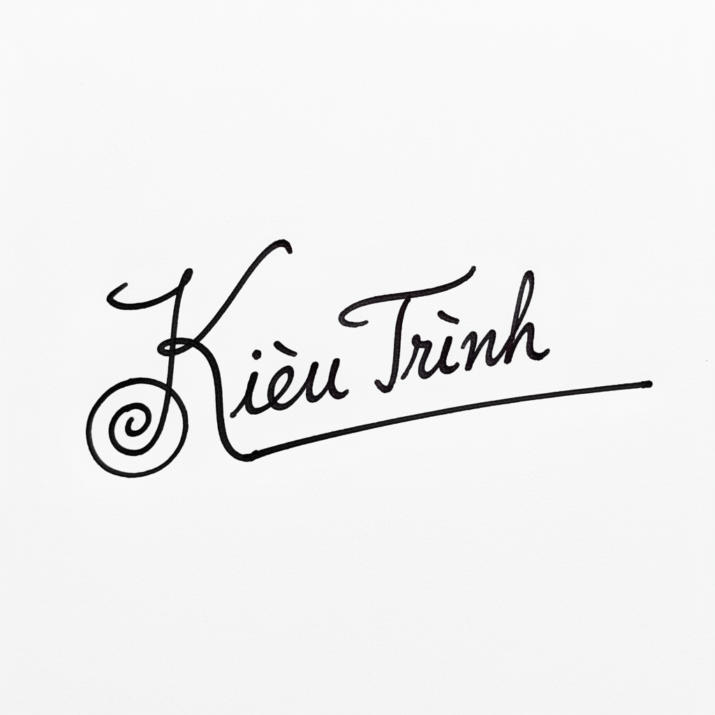 Mẫu chữ ký tên Kiều Trinh số 2