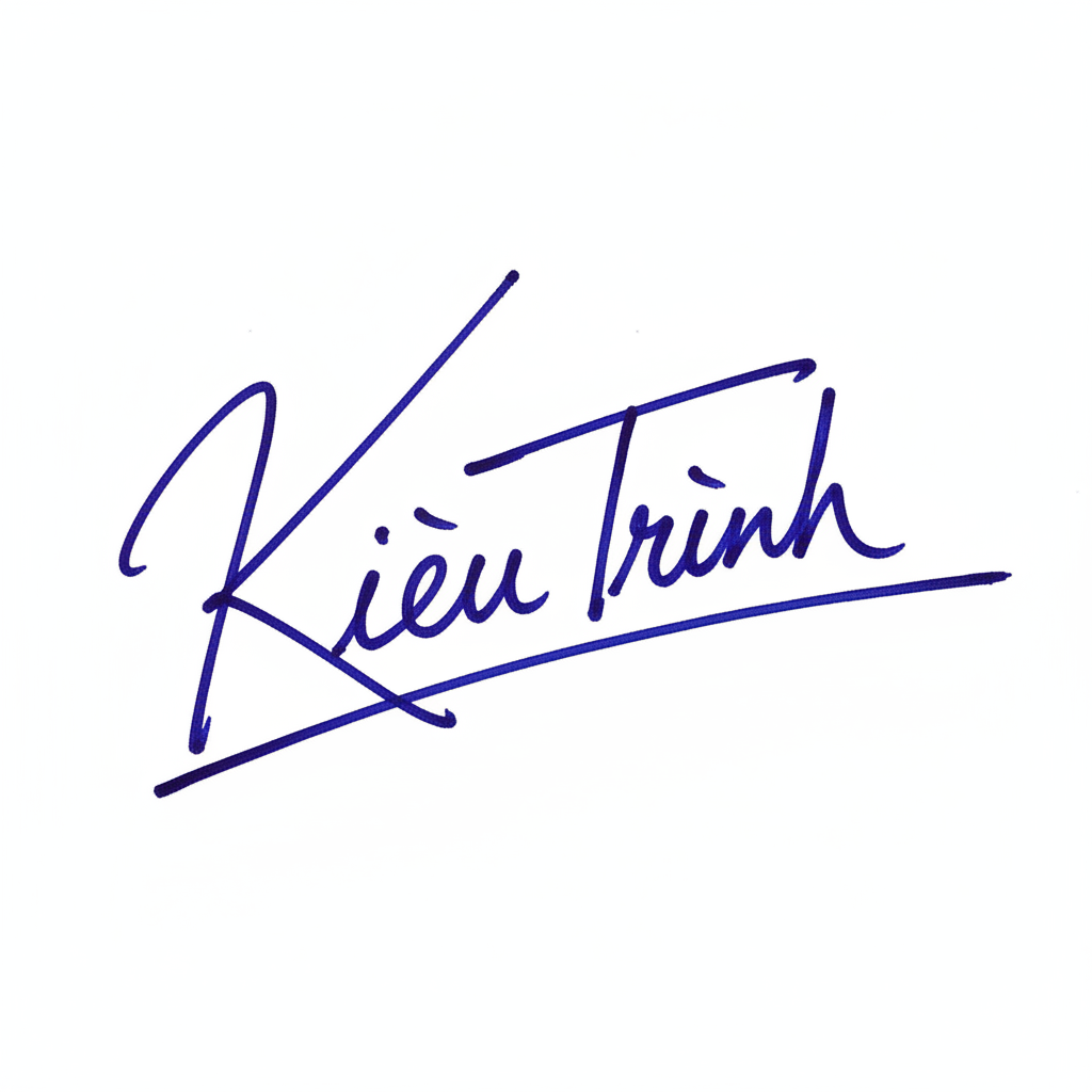 Mẫu chữ ký tên Kiều Trinh số 3