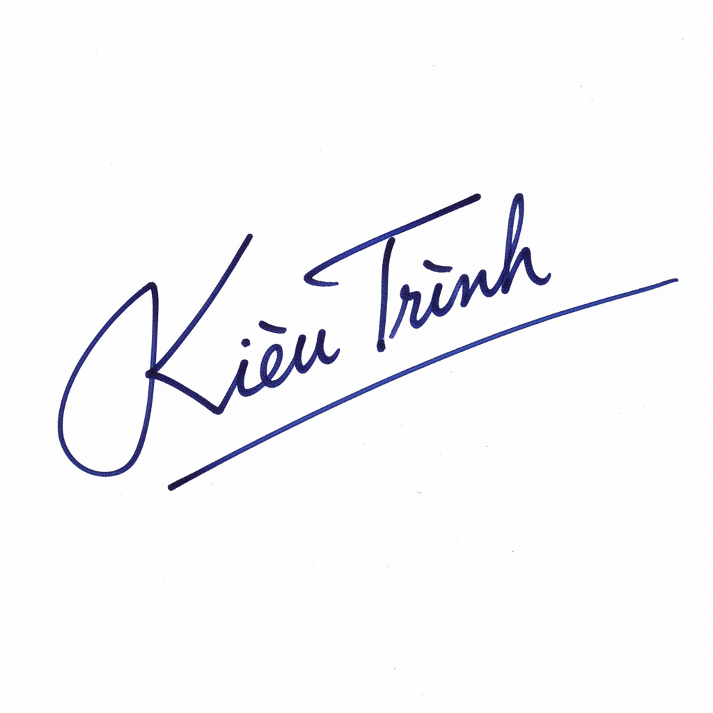 Mẫu chữ ký tên Kiều Trinh số 4