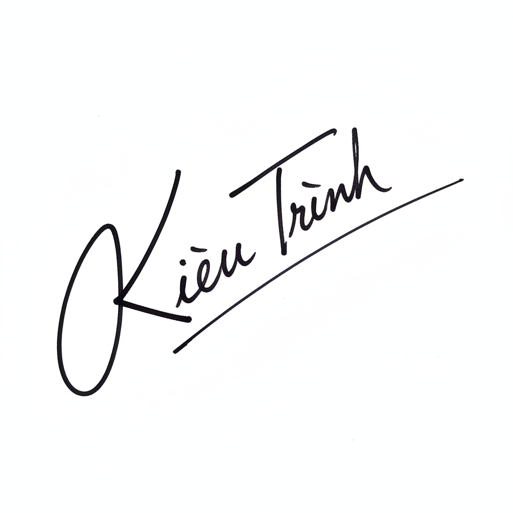 Mẫu chữ ký tên Kiều Trinh số 5