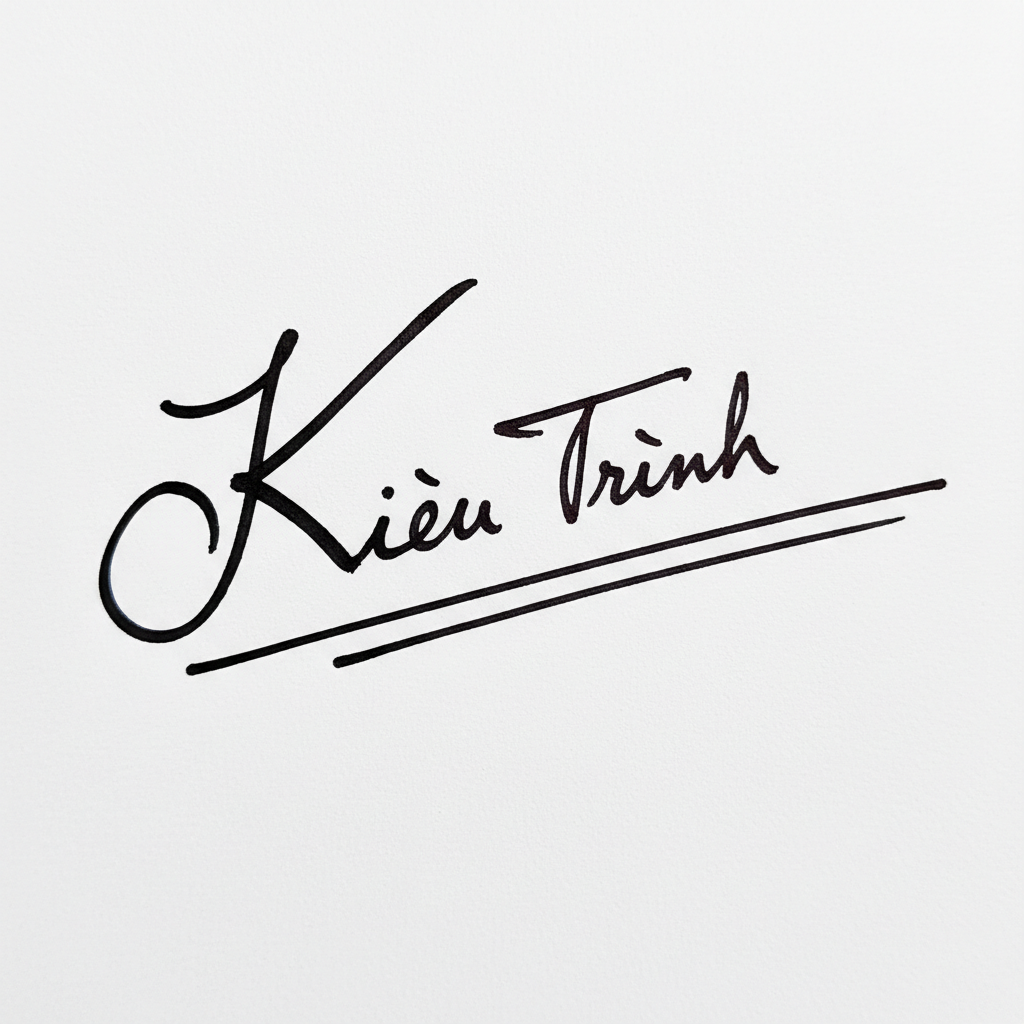 Mẫu chữ ký tên Kiều Trinh số 7