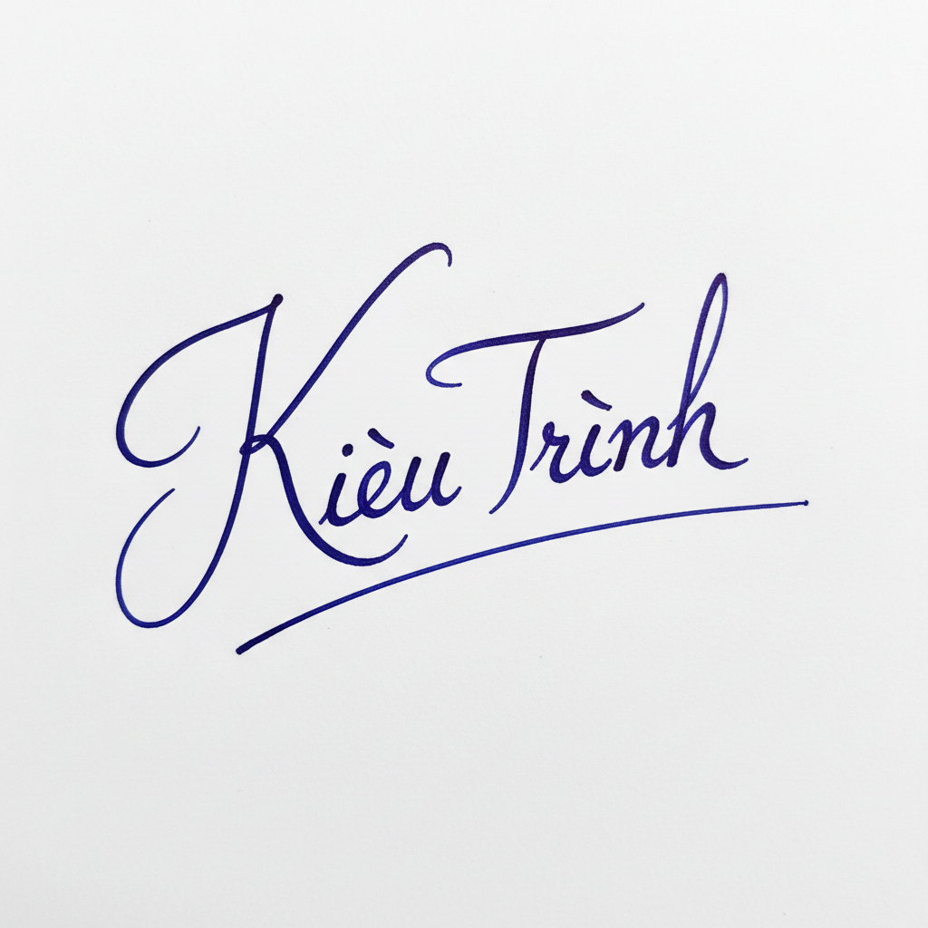 Mẫu chữ ký tên Kiều Trinh số 8