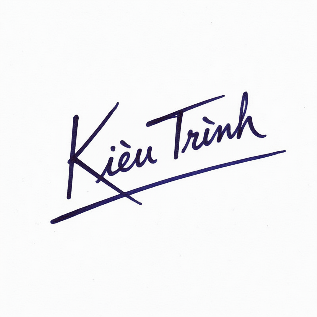 Mẫu chữ ký tên Kiều Trinh số 9