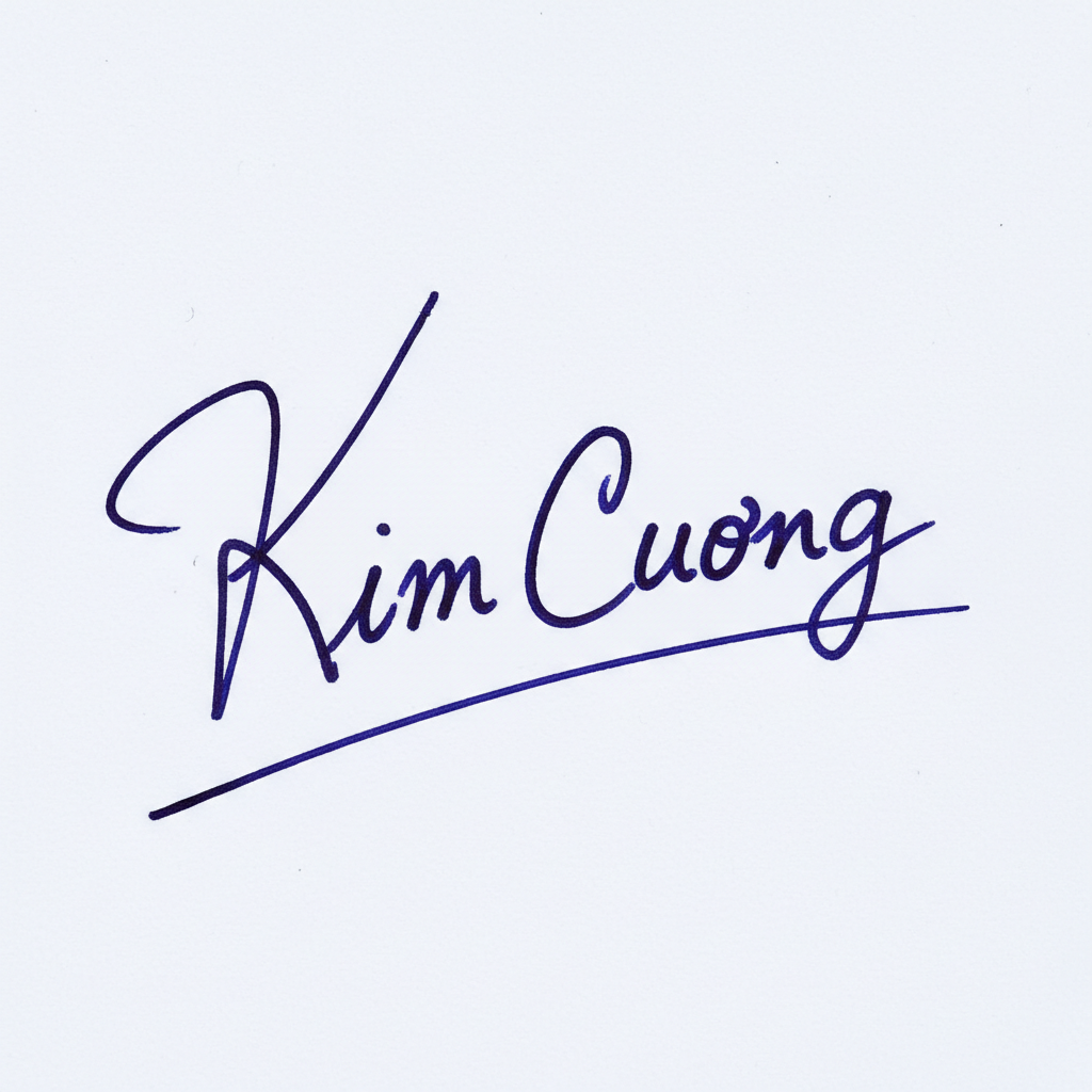 Mẫu chữ ký tên Kim Cương số 1