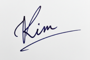 Mẫu chữ ký tên Kim số 1