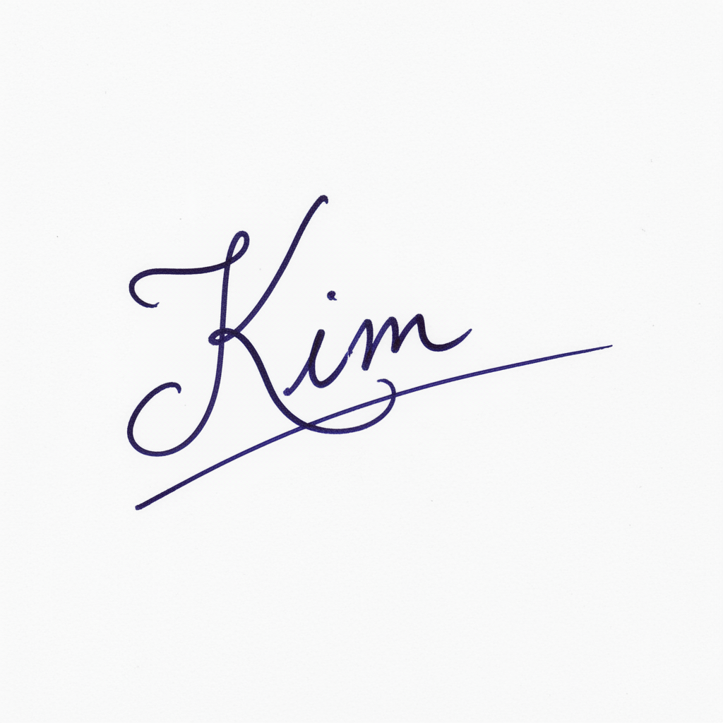 Mẫu chữ ký tên Kim số 4