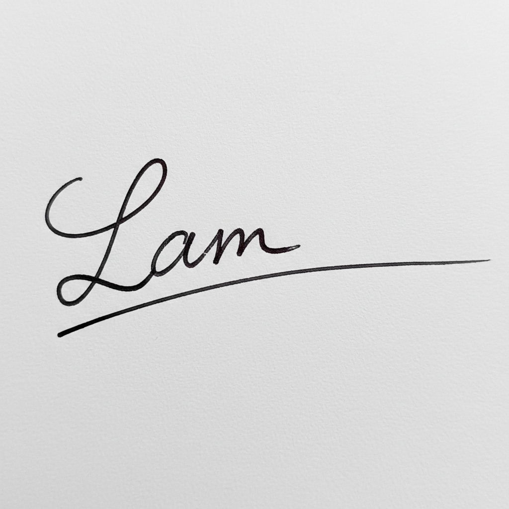Mẫu chữ ký tên Lâm số 10