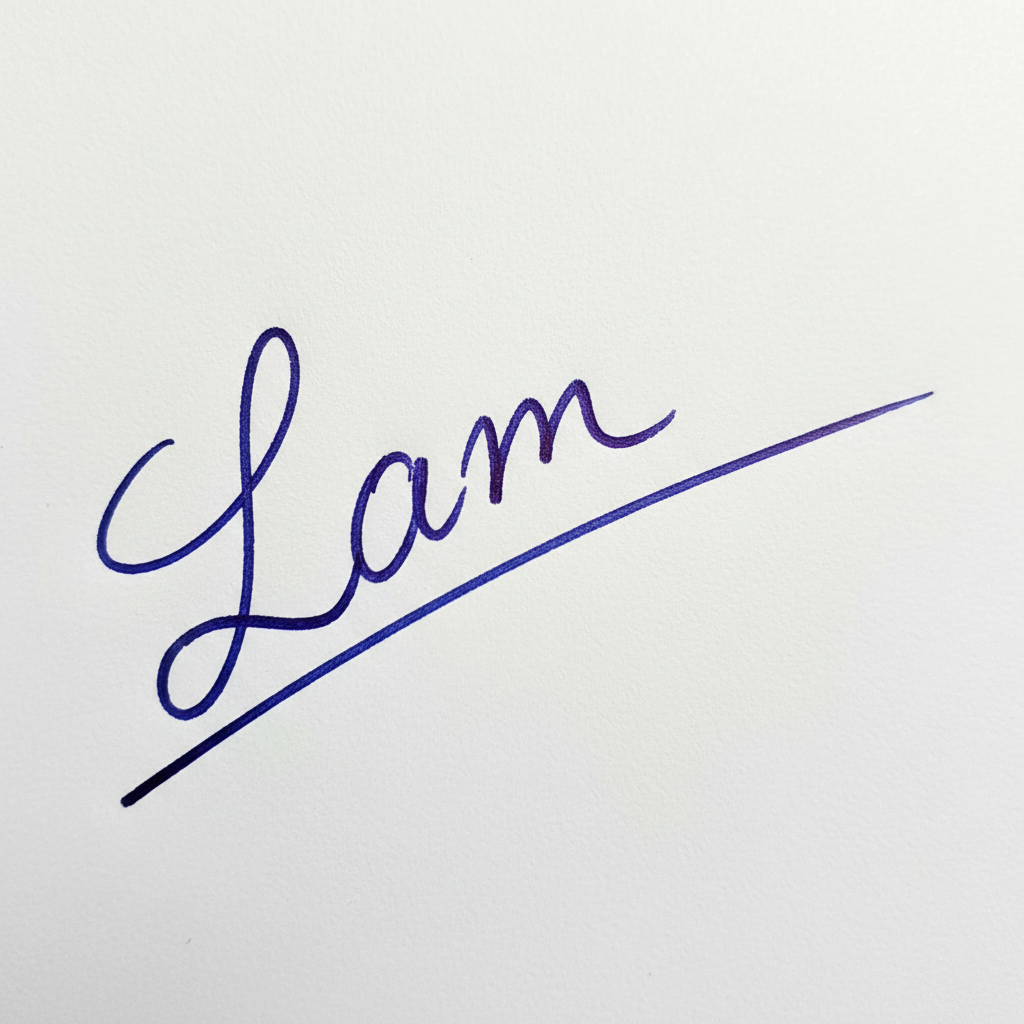 Mẫu chữ ký tên Lâm số 3