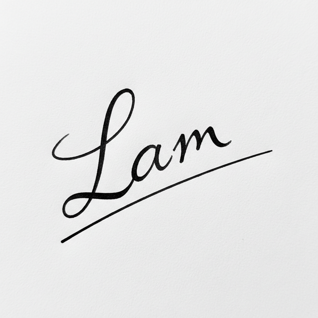 Mẫu chữ ký tên Lâm số 5