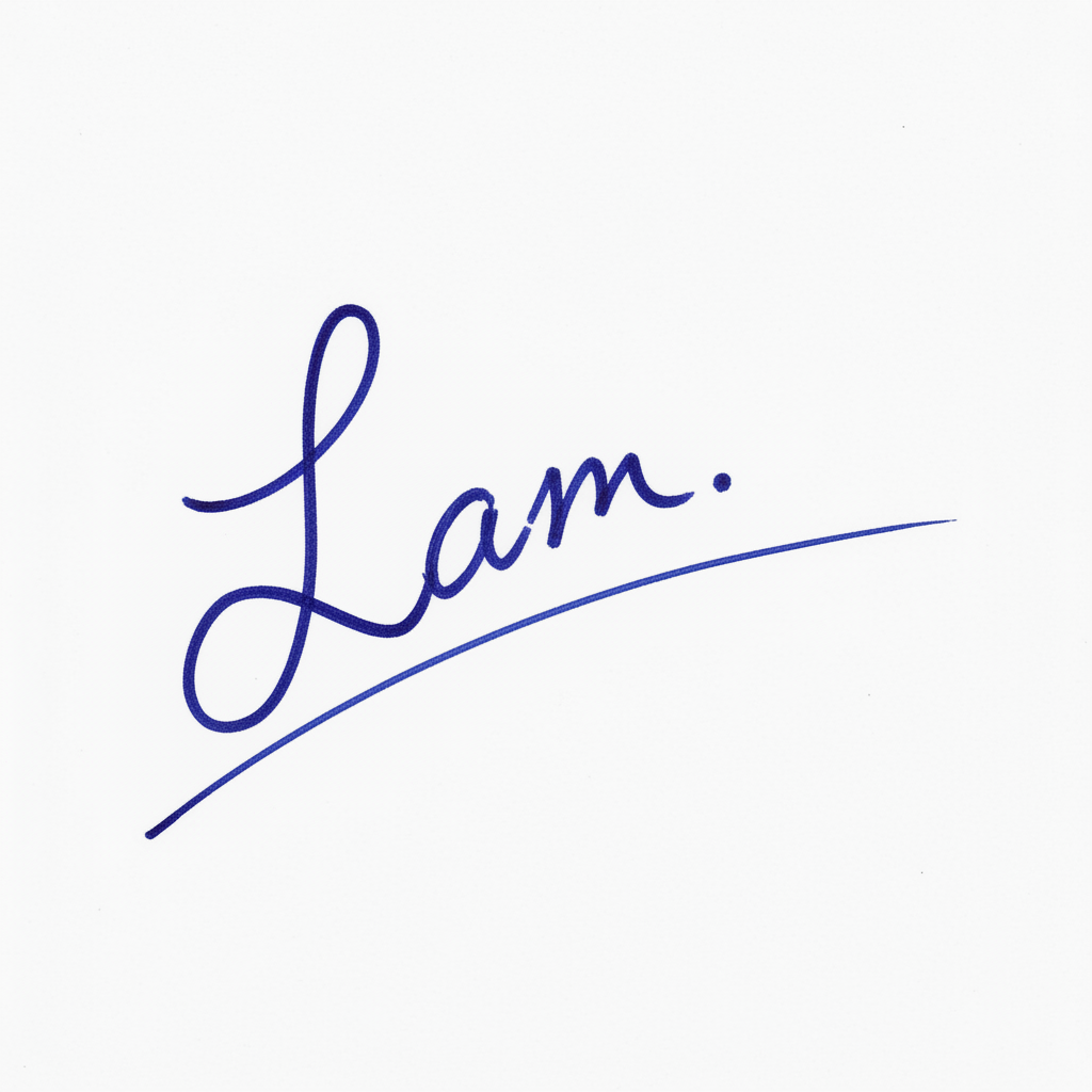 Mẫu chữ ký tên Lâm số 6
