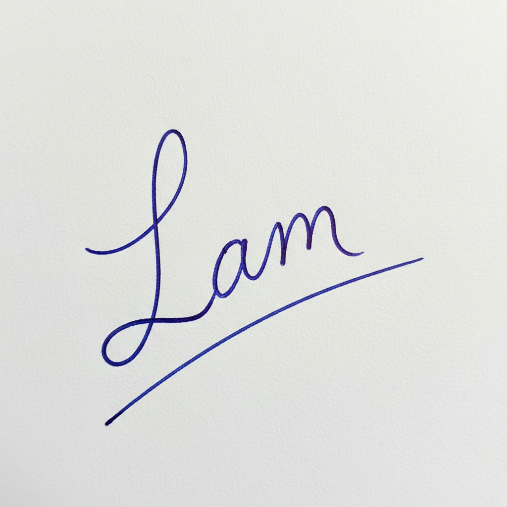 Mẫu chữ ký tên Lâm số 8