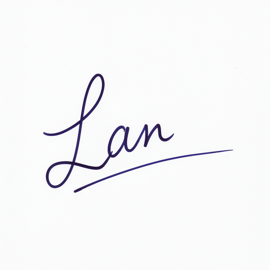 Mẫu chữ ký tên Lan số 1