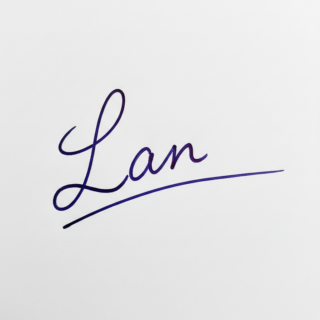 Mẫu chữ ký tên Lan số 1