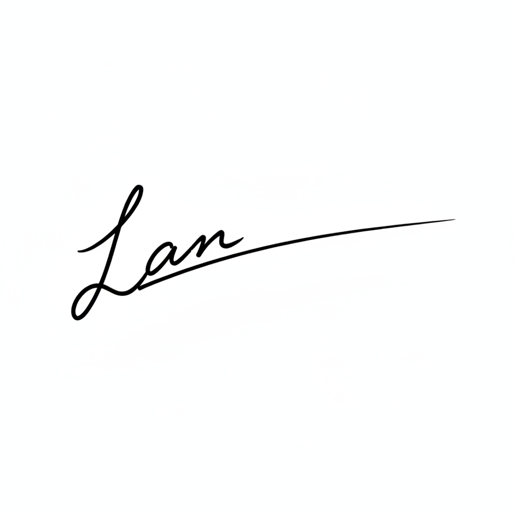Mẫu chữ ký tên Lan số 10