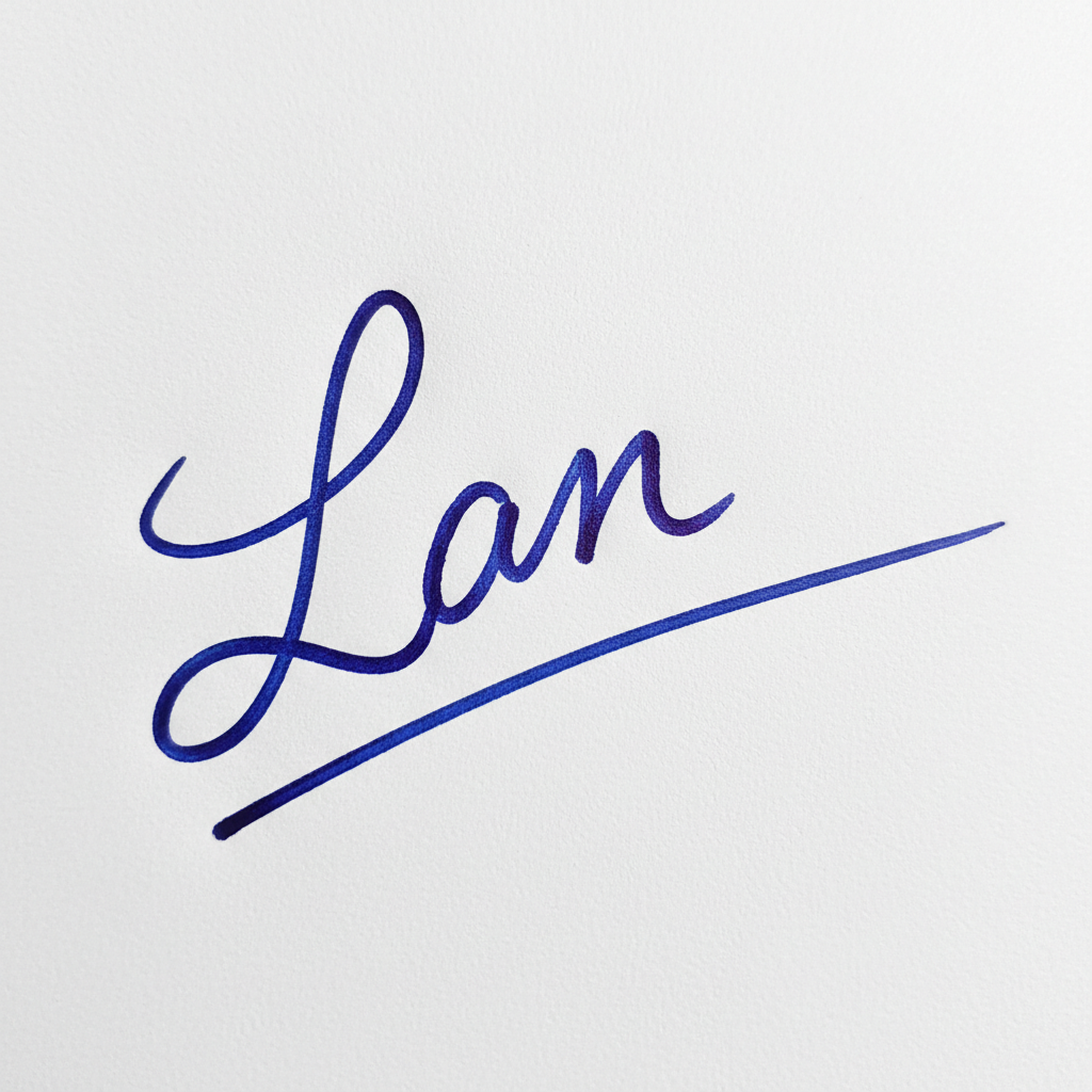 Mẫu chữ ký tên Lan số 3