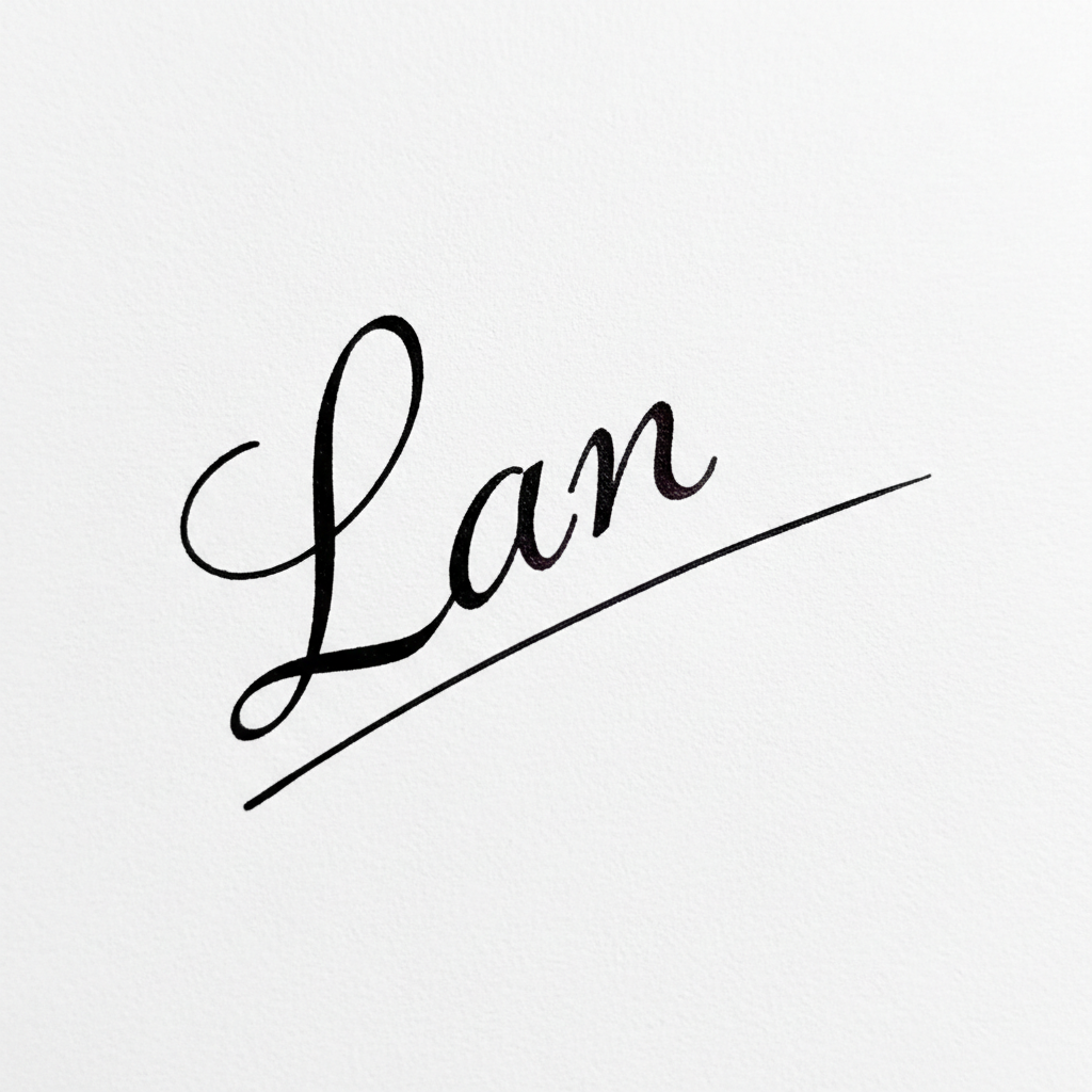 Mẫu chữ ký tên Lan số 5
