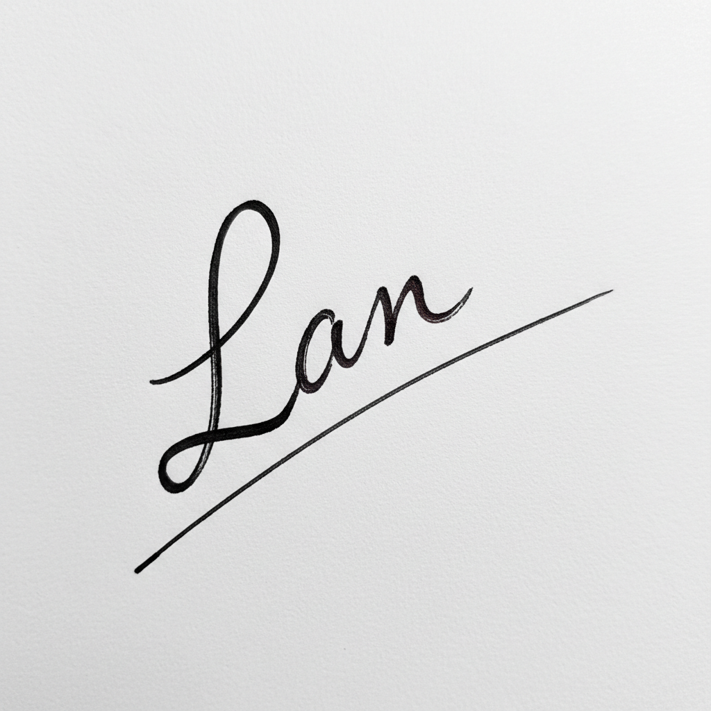 Mẫu chữ ký tên Lan số 5