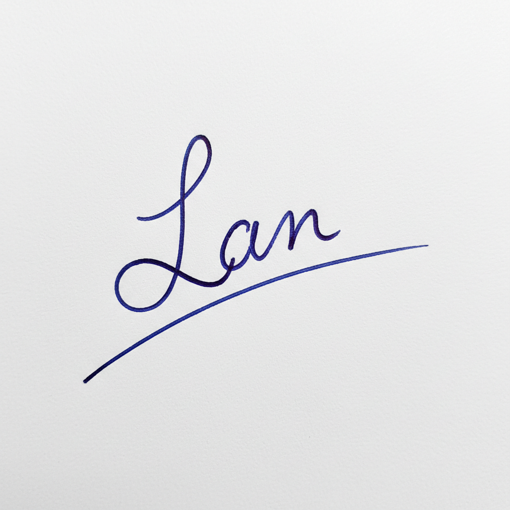 Mẫu chữ ký tên Lan số 6