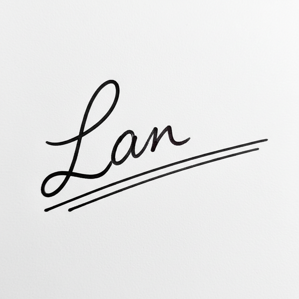 Mẫu chữ ký tên Lan số 7