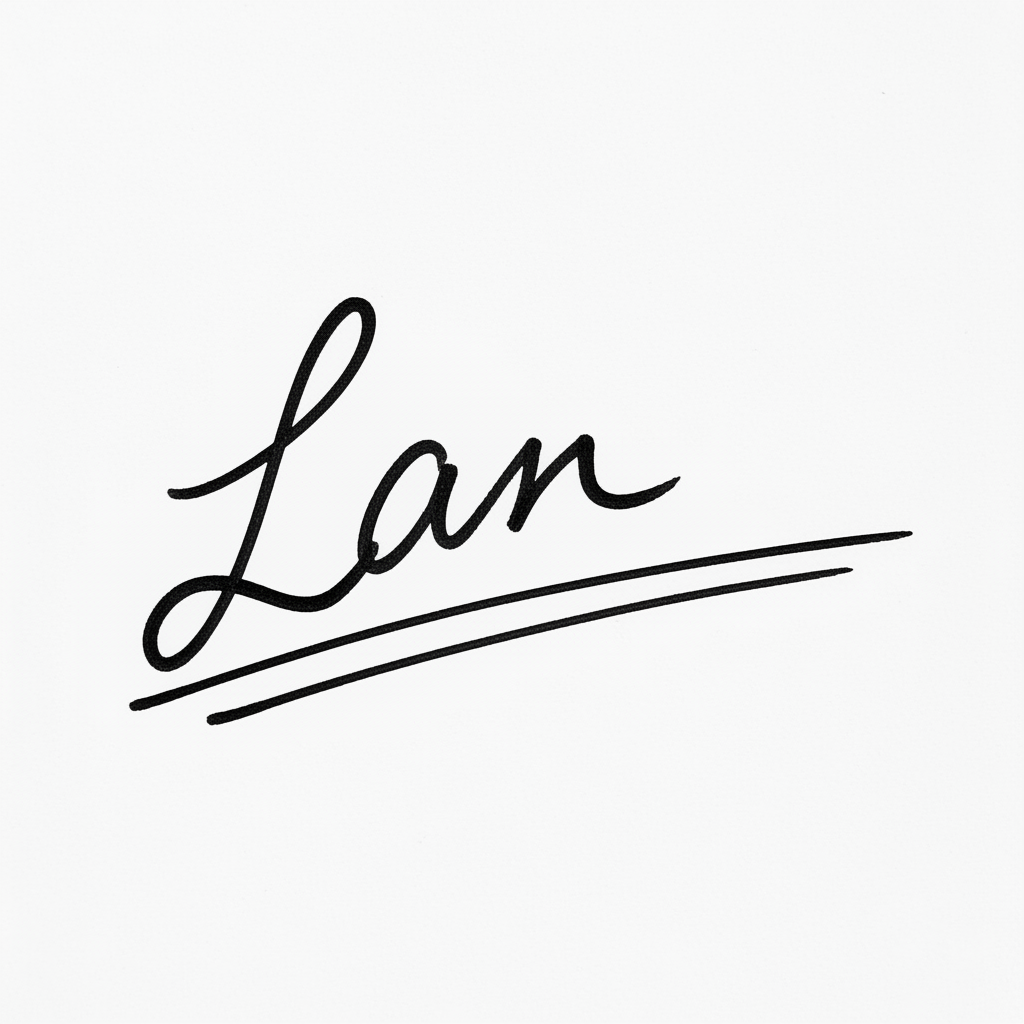 Mẫu chữ ký tên Lan số 7